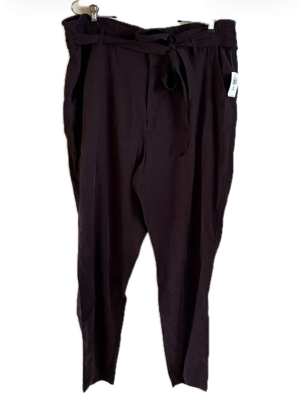 NWT Old Navy Eggplant Purple Tie Waist Viscose Pants